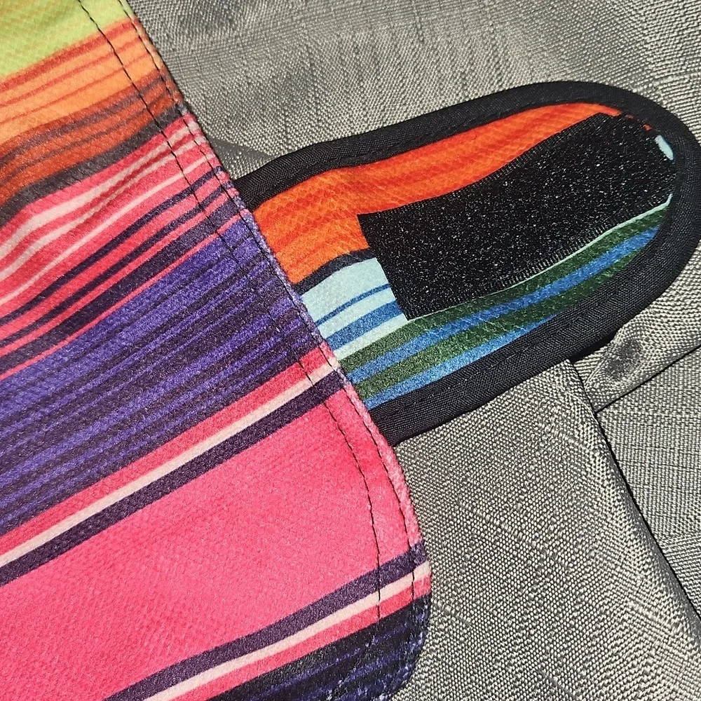 NIB Colorful Striped Dog Jacket Small
